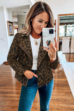 Load image into Gallery viewer, Leopard Print Bomber Jacket