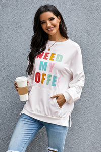Need my Coffee Front Pocket Top