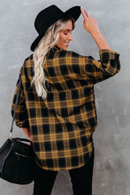 Load image into Gallery viewer, Pre-Order Black and Orange Flannel Top