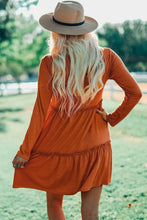 Load image into Gallery viewer, Orange Tiered Tunic/Dress