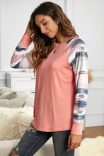 Load image into Gallery viewer, Pre-Order Pink Aztec Sleeve Top