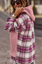 Load image into Gallery viewer, Pink Flannel Hoodie