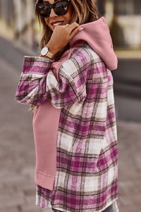 Pink Flannel Hoodie