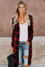 Load image into Gallery viewer, Long Buffalo Plaid Duster Cardigans