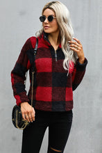 Load image into Gallery viewer, Buffalo Plaid Half Zip Pullover