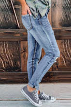 Load image into Gallery viewer, Distressed Button Fly Jeans